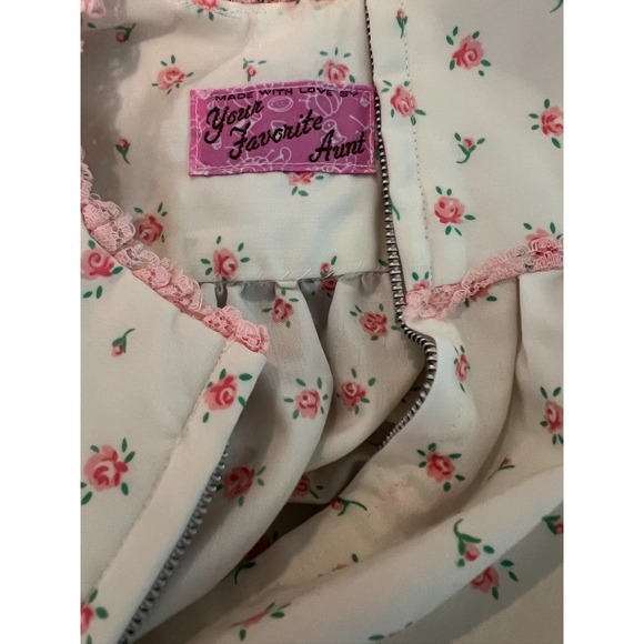 Vintage Handmade Floral Traditional Nightgown Robe Pink Rose Cottagecore Theater - Picture 11 of 11